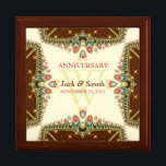 Bohemian Sparkle Anniversary Special Gift Box<br><div class="desc">Unique and Stylish Bohemian inspired - Exquisite and elegant custom Wedding, Anniversary or engagement present. Personalise with names, anniversary date and monogram or numbers - made into a wonderful wooden gift box to keep trinkets, jewellery box for your special keepsakes. Makes a wonderful gift - fill the box with mementos,...</div>