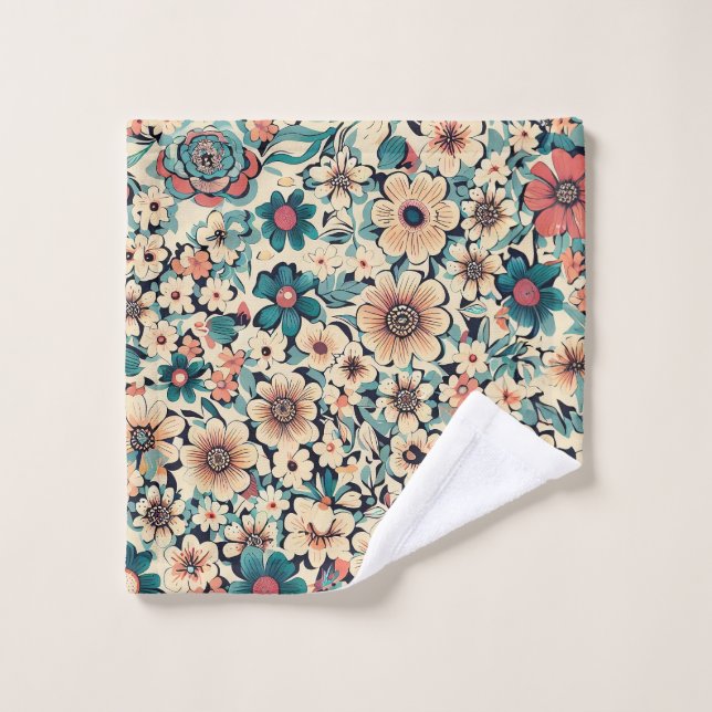 Bohemian Spring Flower  Wash Cloth (Wash Cloth)