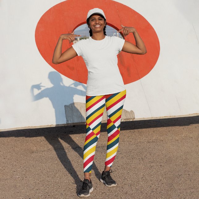 Bohemian Stripe Capri Leggings (Creator Uploaded)