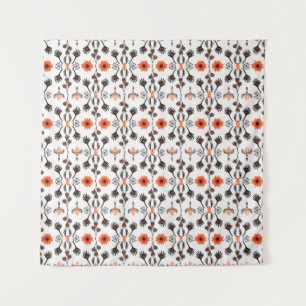Bohemian striped floral: hand-drawn vintage. tapestry