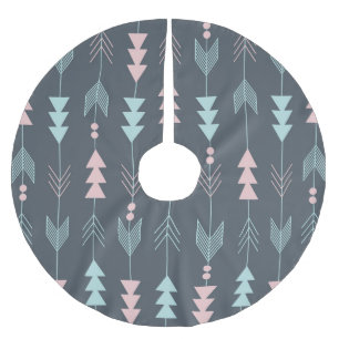 Bohemian Style Boho: Ethnic Seamless Pattern Brushed Polyester Tree Skirt