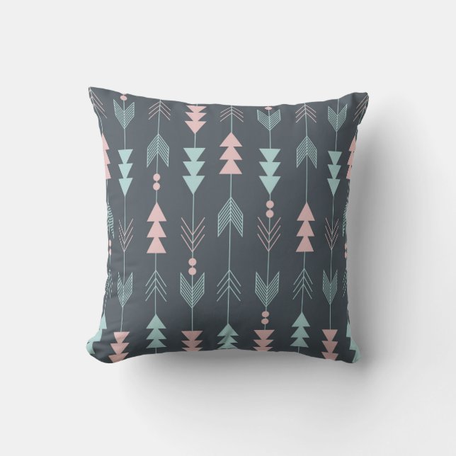 Bohemian Style Boho: Ethnic Seamless Pattern Cushion (Front)