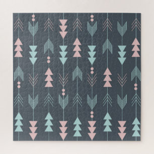 Bohemian Style Boho: Ethnic Seamless Pattern Jigsaw Puzzle