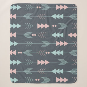 Bohemian Style Boho: Ethnic Seamless Pattern Sherpa Blanket