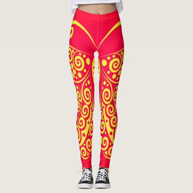 Bohemian Style Butterfly Leggings (Front)