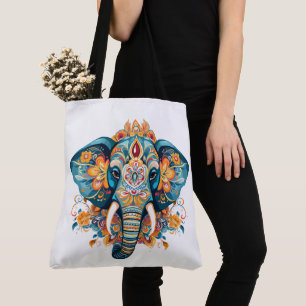 Bohemian Style Elephant Tote Bag