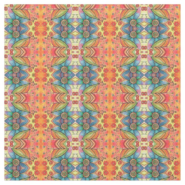 Bohemian Style Fabric (Close Up)