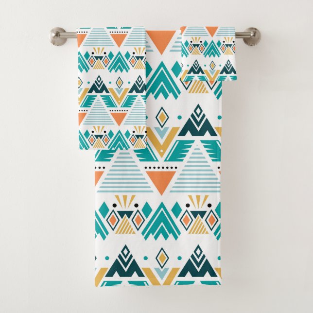 Bohemian Style Pattern Bath Towel Set (Insitu)