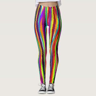 Bohemian Style Striped Leggings