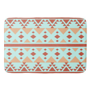 Bohemian Style Tribal Triangles Custom Bath Mat