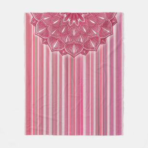 Bohemian Style with Stripes Fleece Blanket