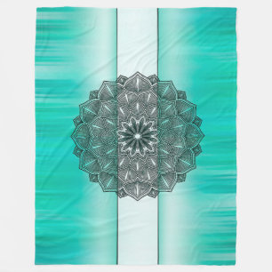 Bohemian Style with Stripes Fleece Blanket