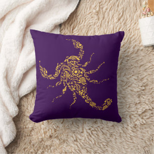 Bohemian Stylised Scorpion Design Cushion