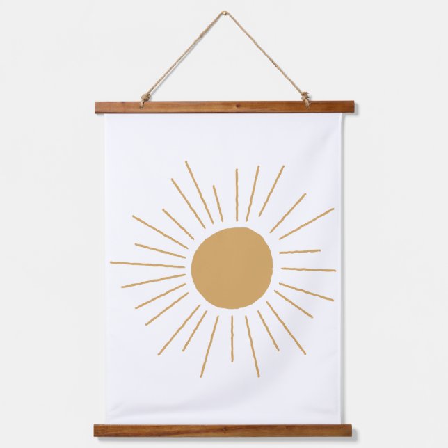 bohemian Sunshine style, Boho Sunshine, boho sun Hanging Tapestry (Front)