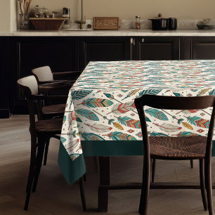Bohemian Tablecloth Featuring Arrows Feathers