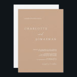 Bohemian Tan Minimalist Desert QR Code Wedding Invitation<br><div class="desc">Bohemian Tan Minimalist Desert QR Code Wedding Invitation</div>