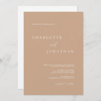 Bohemian Tan Minimalist Desert QR Code Wedding