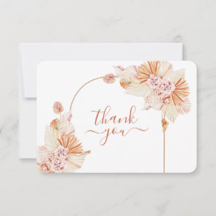 Bohemian Terracotta desert wedding thank you card