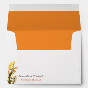 Bohemian Trees Pre Addressed Wedding Envelopes