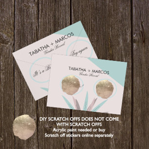 BOHEMIAN Tribal Baby Gender Reveal Scratch  Cards