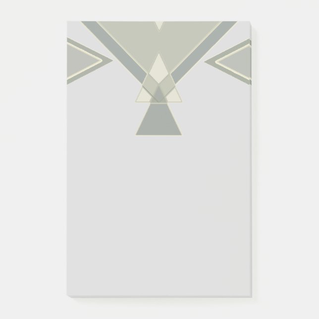 Bohemian Tribal Geometric | Grey Custom Post-it Notes (Front)