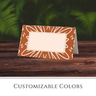 Bohemian Tribal Pattern Modern Wedding Place Cards