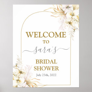 Bohemian Tropical Bridal Shower Welcome sign
