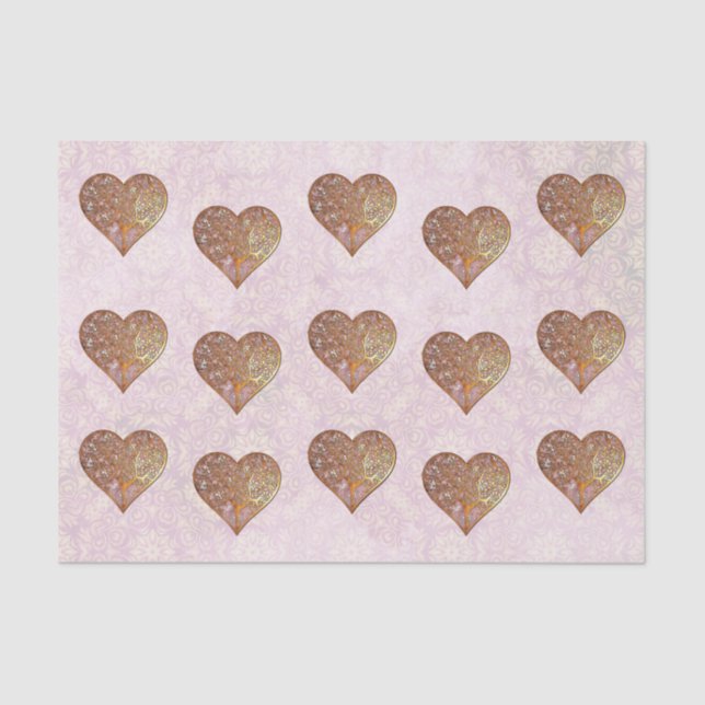 Bohemian Valentine Whimsey 3D VALENTINES WEDDING Tissue Paper (Front)