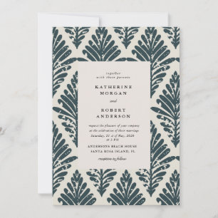 Bohemian vintage budget wedding invitation