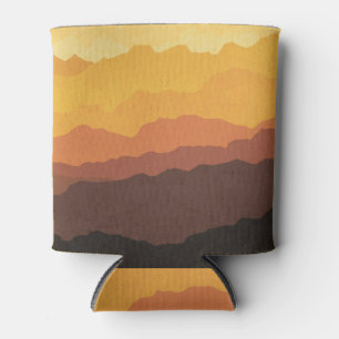 Bohemian wall art, pastel mountain. can cooler