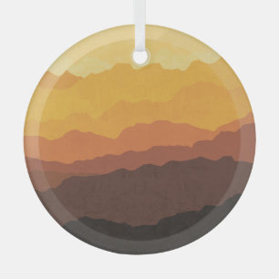 Bohemian wall art, pastel mountain. glass tree decoration