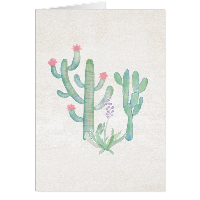 Bohemian Watercolor Cactus (Front)