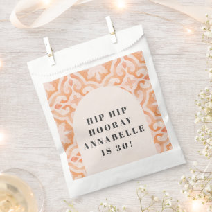 Bohemian watercolor pastel moroccan peachbirthday  favour bag
