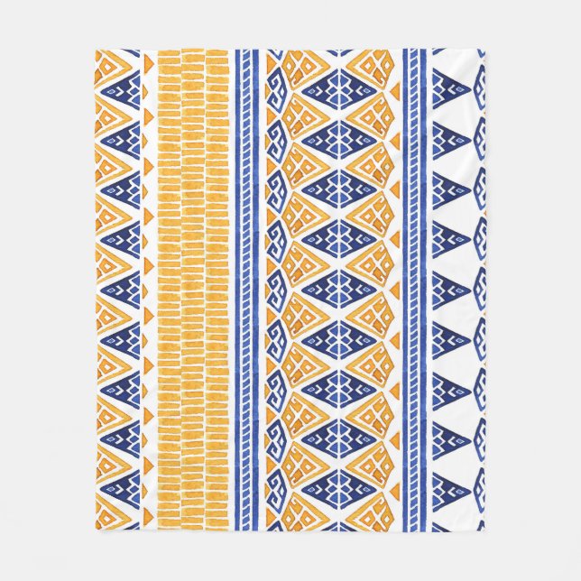 Bohemian Watercolor: Seamless Artistic Pattern. Fleece Blanket (Front)