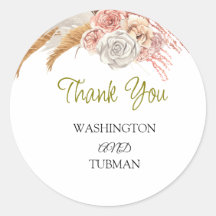 Bohemian  Wedding Favour Classic Round S