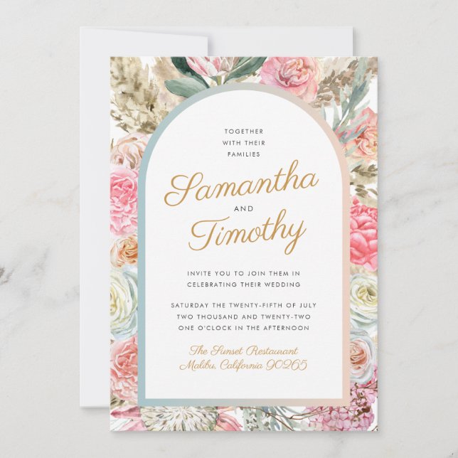 Bohemian Wedding Invitation (Front)