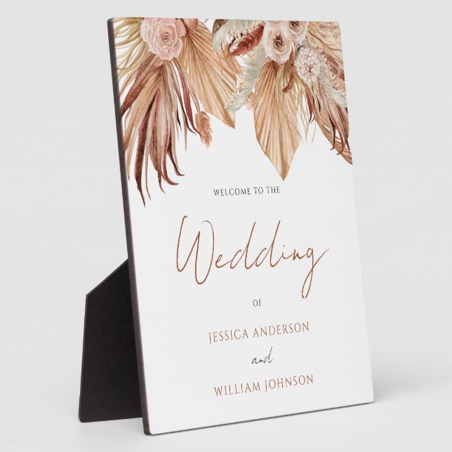 Bohemian Wedding Welcome Entrance Sign Plaque (Side)