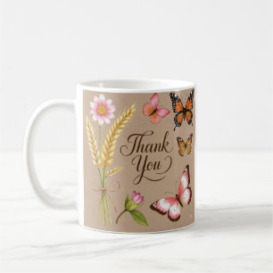Bohemian Wildflowers, butterflies, wheat stalks Coffee Mug