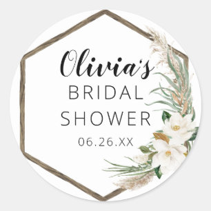 Bohemian Wreath Envelope Favor Stickers