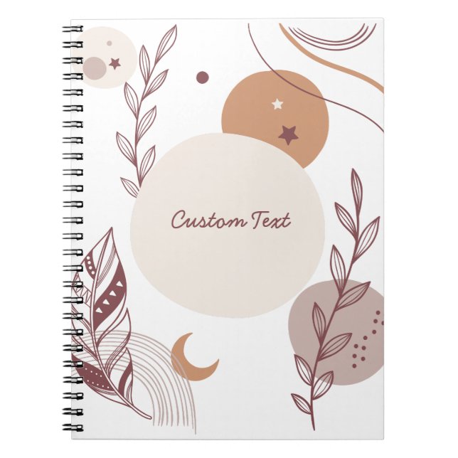 Bohemien Teacher Appreciation Modern custom Notebook (Front)