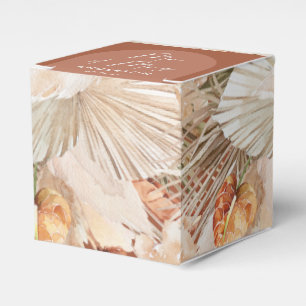 Bohenian boho rust terracotta wedding favour box