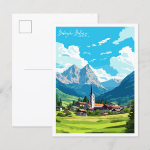 Bohinjska Bistrica Slovenia vintage travel Postcard
