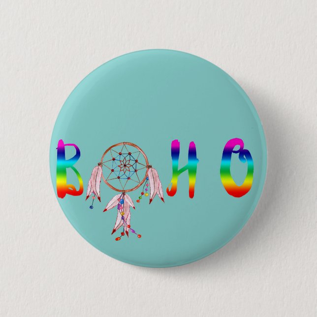 Boho 6 Cm Round Badge (Front)