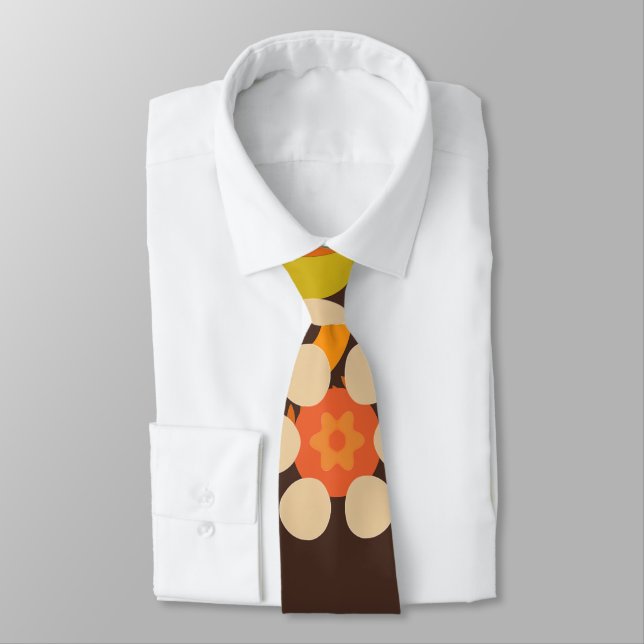 Boho 70s 60s Hippy Retro Tie (Tied)