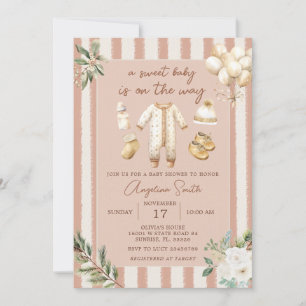 Boho A Sweet Baby is on the way Baby shower Invitation