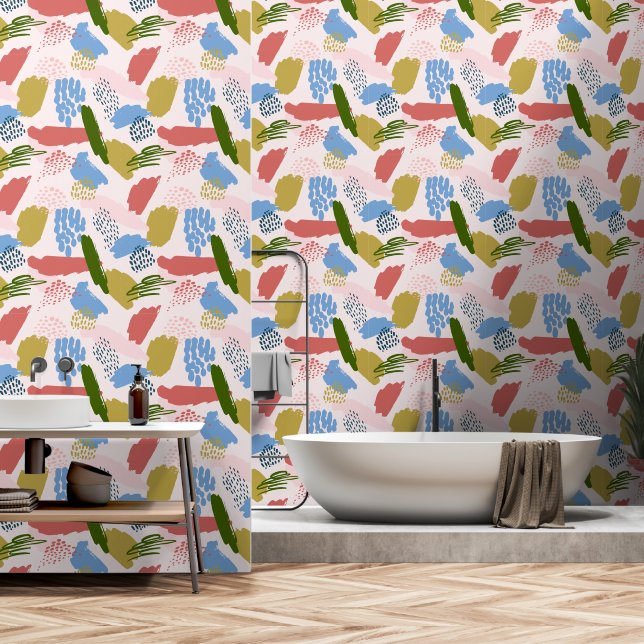Boho Abstract 4 Wallpaper (Bathroom)