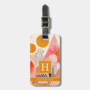 Boho Abstract Art Luggage Tag