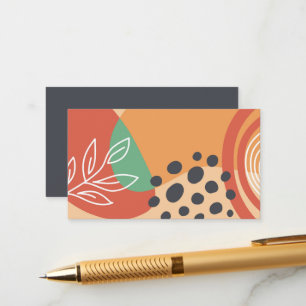 Boho abstract artwork enclosure card