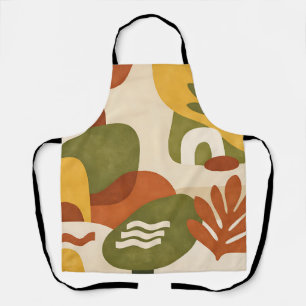 Boho Abstract Botanical Art Apron