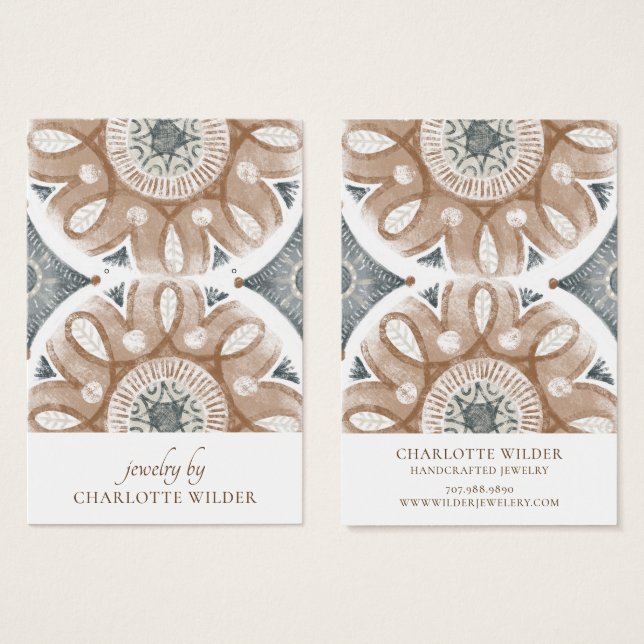 Boho Abstract Circles Earring Display Card (Front & Back)